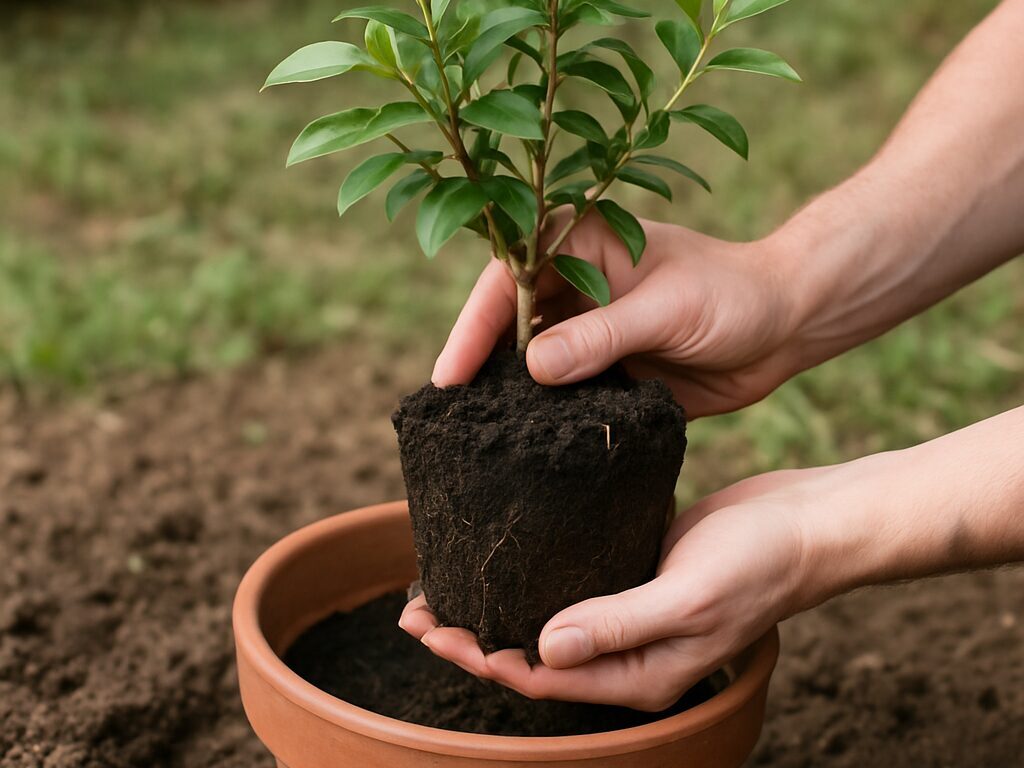 鉢植えのジャボチカバの植え付け
